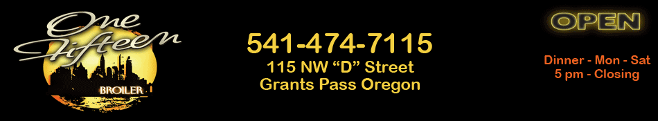 One Fifteen Broiler - Steakhouse Grants Pass Oregon